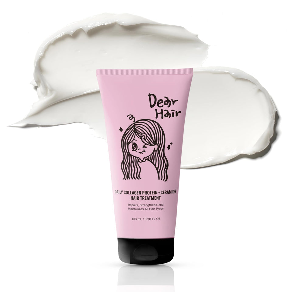 DEAR HAIR front packaging showing jar and label, conveys professional repair