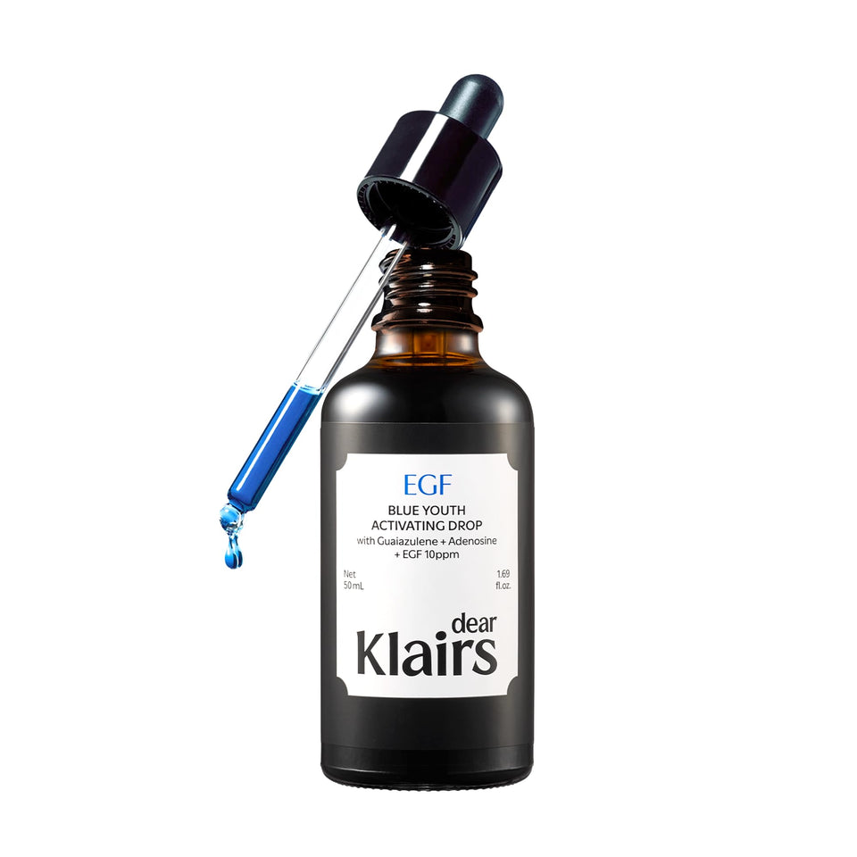 DearKlairs front bottle view showing compact serum packaging and calming benefit