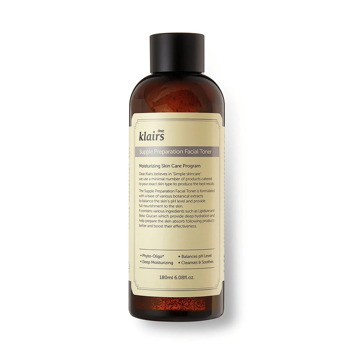 DearKlairs label ingredients close-up highlighting Lipidure and hyaluronic acid benefits