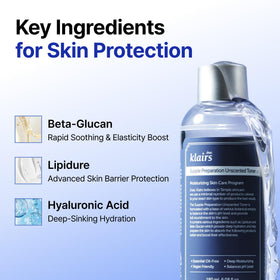 DearKlairs pouring toner onto hand demonstrating easy absorption and buffering