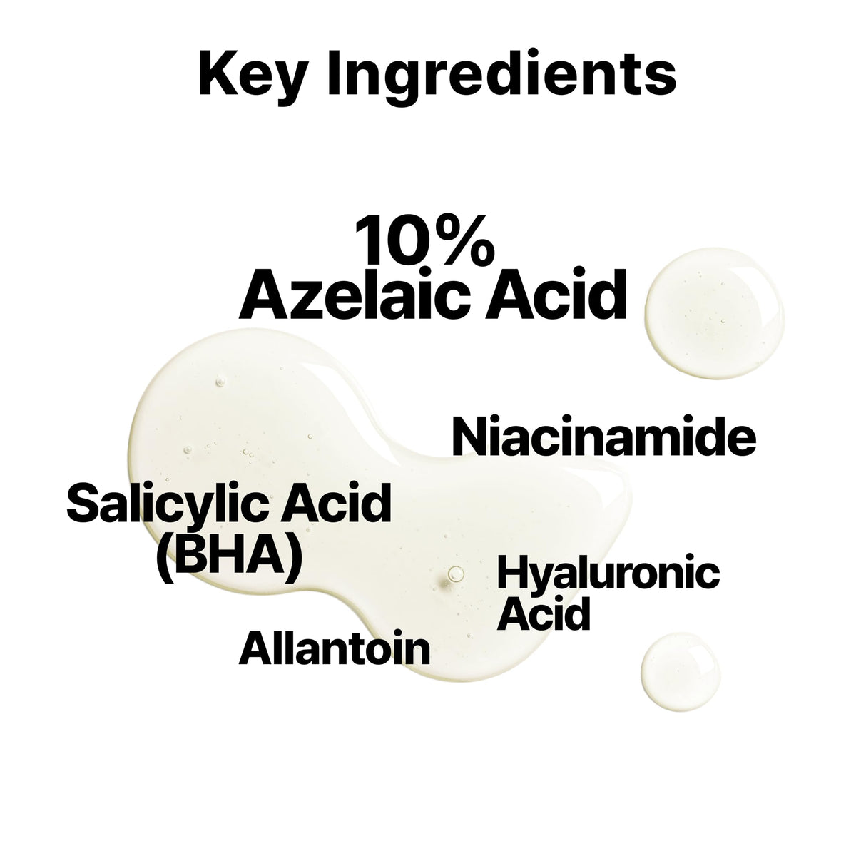 DearMYDEW serum droplet on hand demonstrating fast-absorbing texture and non-greasy finish