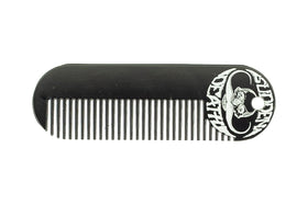 Death Grip close-up of fine-tooth spacing for precise grooming and no-pull styling benefit