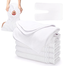 DEAYOU front pack view showing six white facial towels and value