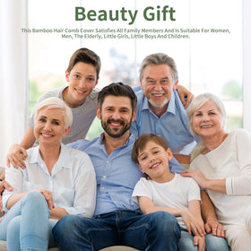 DEBETOOL combs styled on bathroom shelf in lifestyle scene, organized grooming benefit
