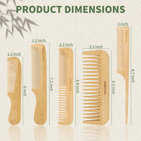DEBETOOL close-up of comb teeth smooth hand-sanded finish reduces snagging