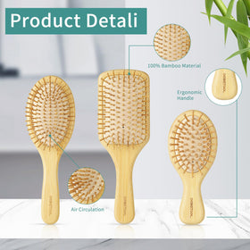 DEBETOOL wide-tooth comb top view showing gentle separation for curls
