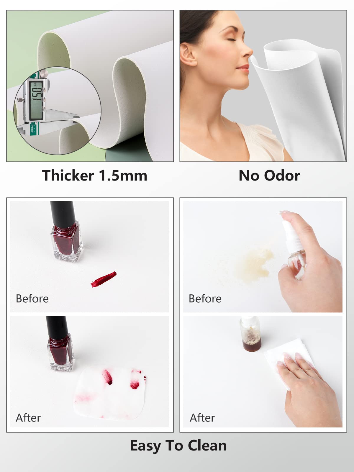 Deciniee manicure tools arranged on mat demonstrating non-slip working surface