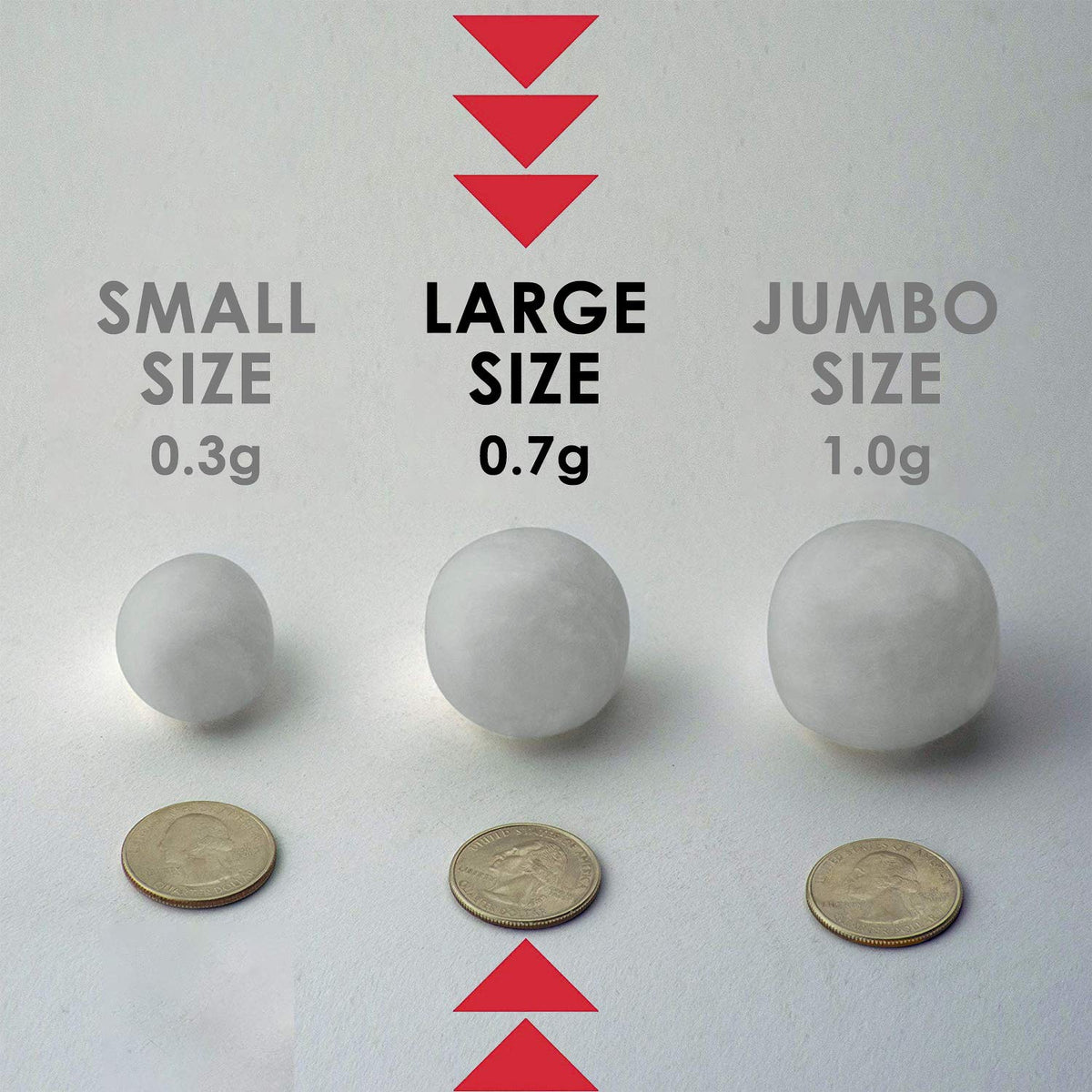 DecorRack cotton ball held in hand showing large size and control