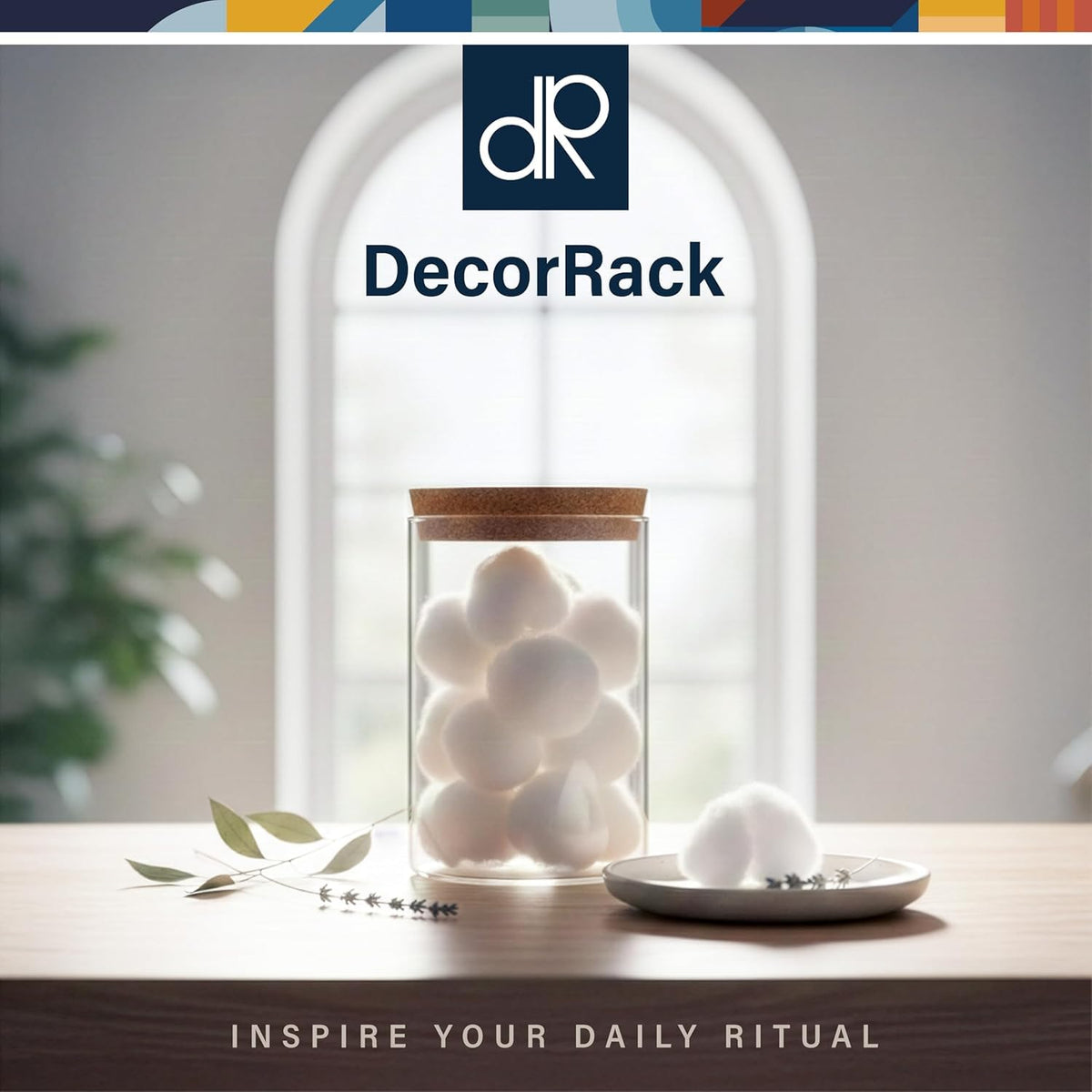 DecorRack cotton ball beside coin to show size and practical scale