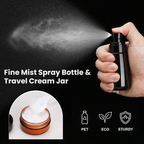 Decorniqu 2oz mist spray being used to apply perfume demonstrating convenient dosing