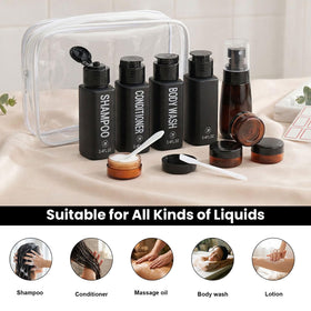 Decorniqu bottles next to passport showing compact, carry-on friendly sizing benefit