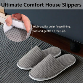 DECOUE slippers in hotel room conveying guest comfort and professionalism benefit