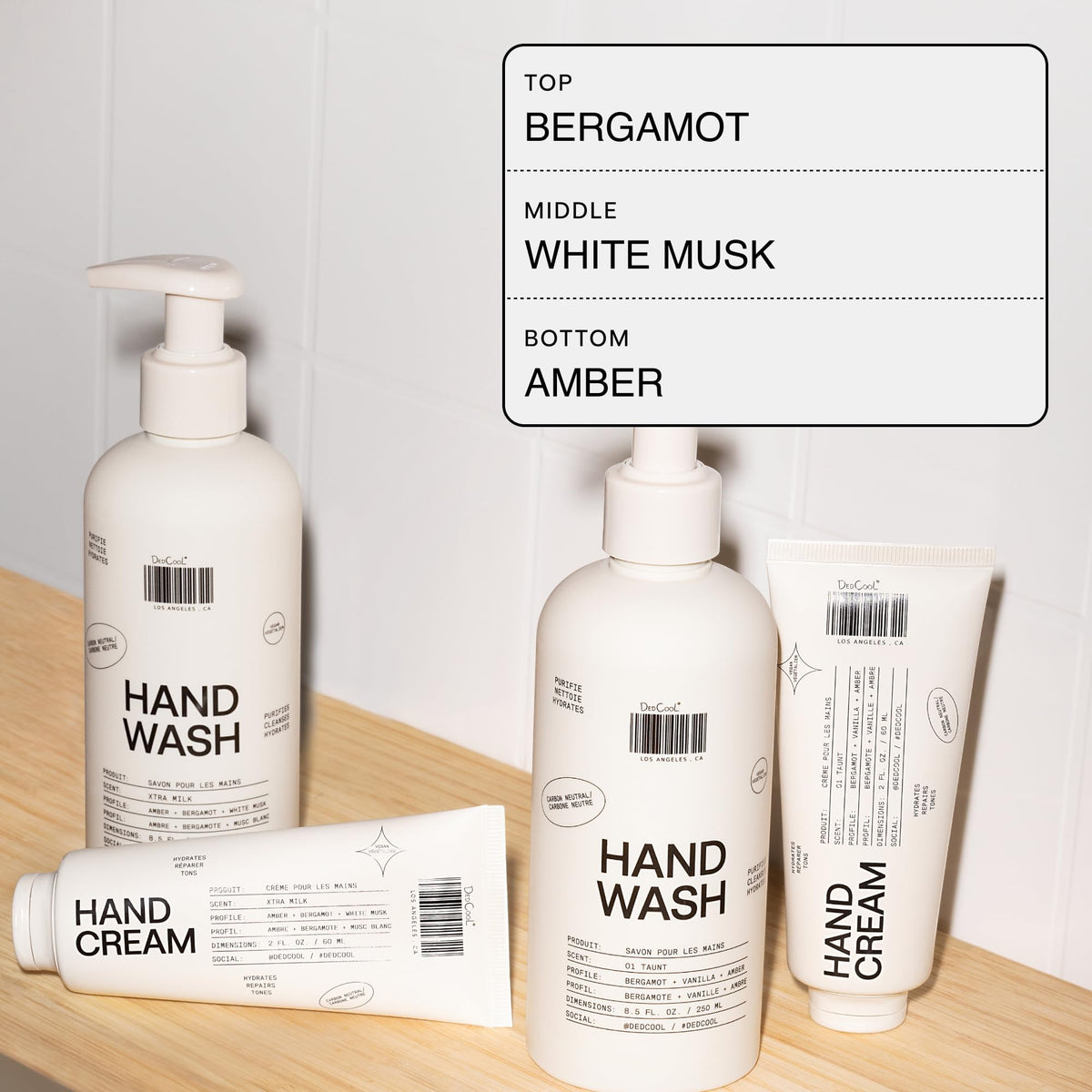 DedCool pump dispensing creamy texture close-up, highlights moisturizing squalane benefits