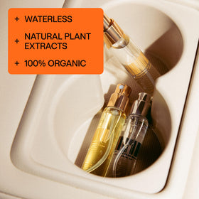 DedCool eco ingredients badge illustrating biodegradable, vegan benefit