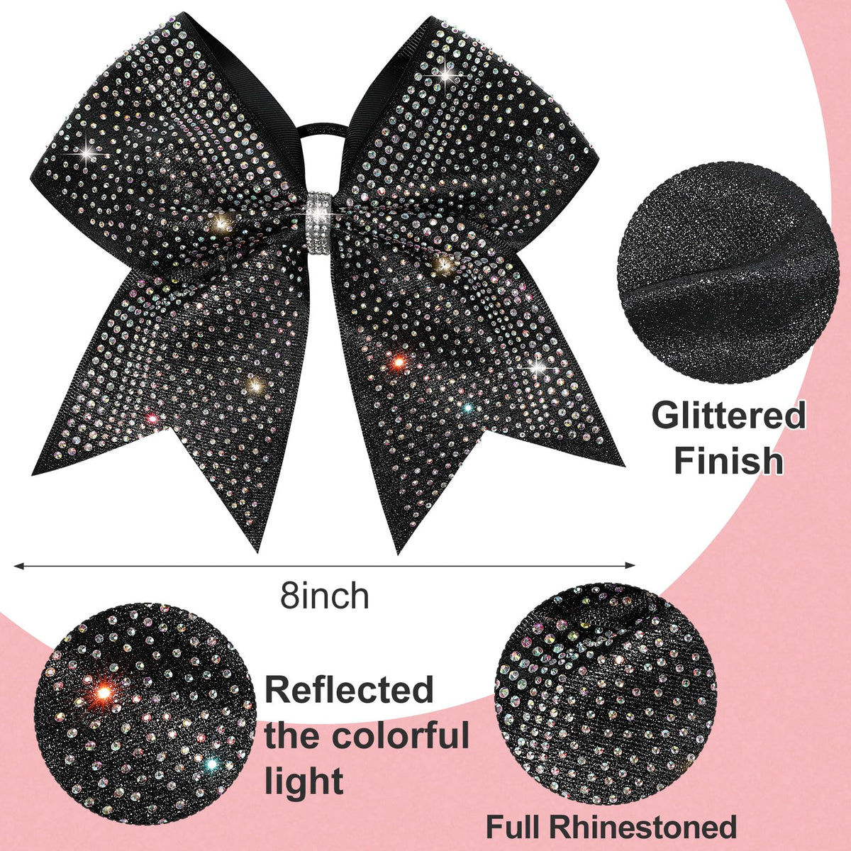 DEEKA macro of iridescent rhinestones showing reflective sparkle benefit