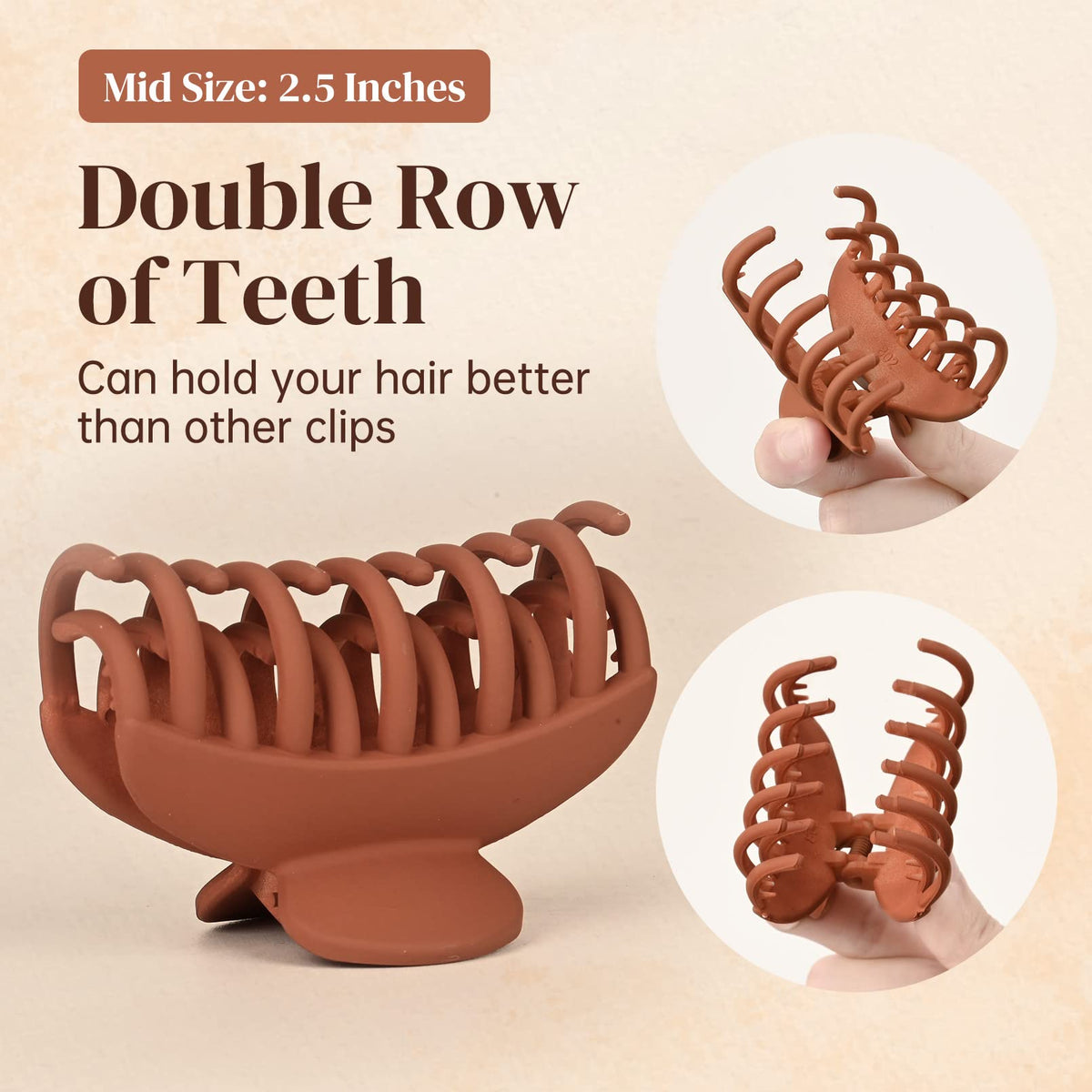 DEEKA close-up of double row teeth demonstrating stronger grip and slip resistance