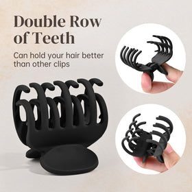 DEEKA close-up of double row teeth showing stronger grip for fine hair