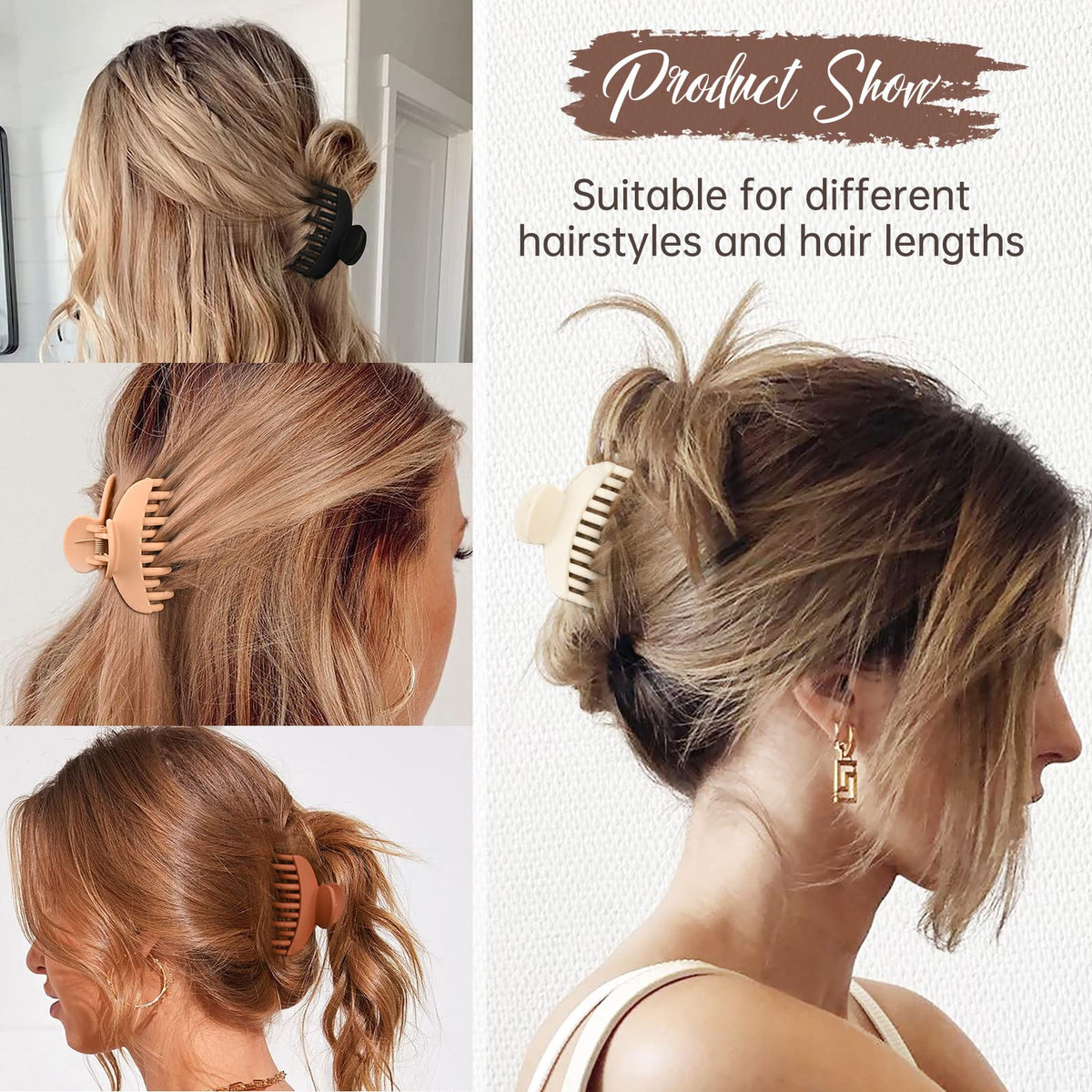 DEEKA side profile with ruler showing 2.5 inch medium clip size for scale