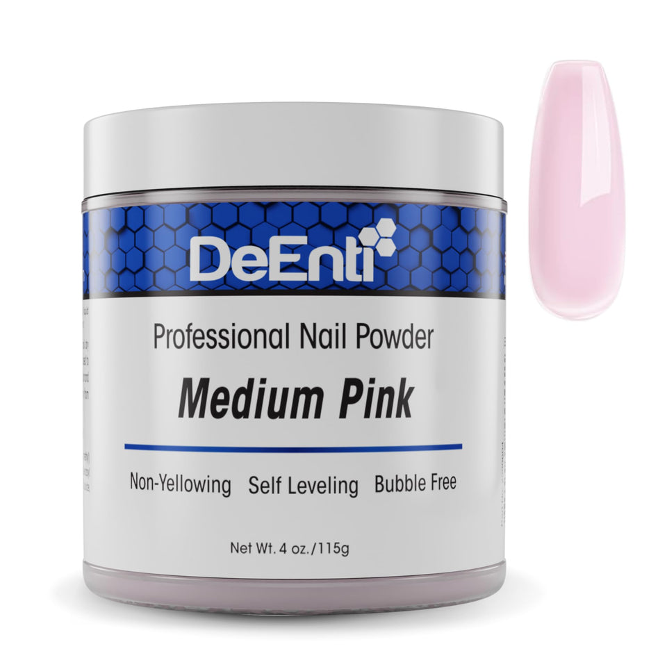 DeEnti front label showing medium pink 4oz jar and clear product benefit