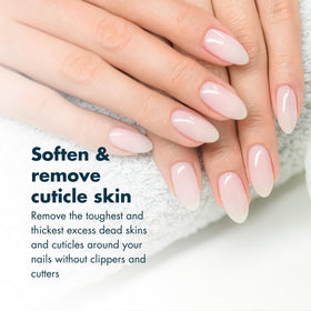 DeEnti gel texture closeup showing gel clarity and targeted adhesion benefit