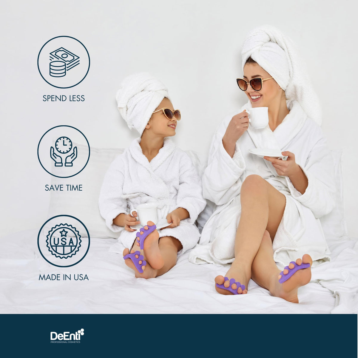 DeEnti gel being rinsed off under warm water benefit: simple cleanup after use