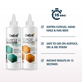 DeEnti label closeup highlighting usage instructions and salon-grade formulation benefit