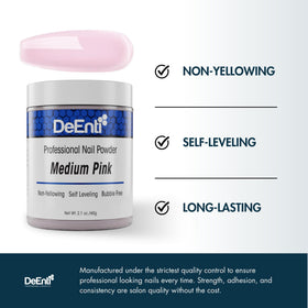 DeEnti medium pink bead on brush demonstrating controlled application benefit