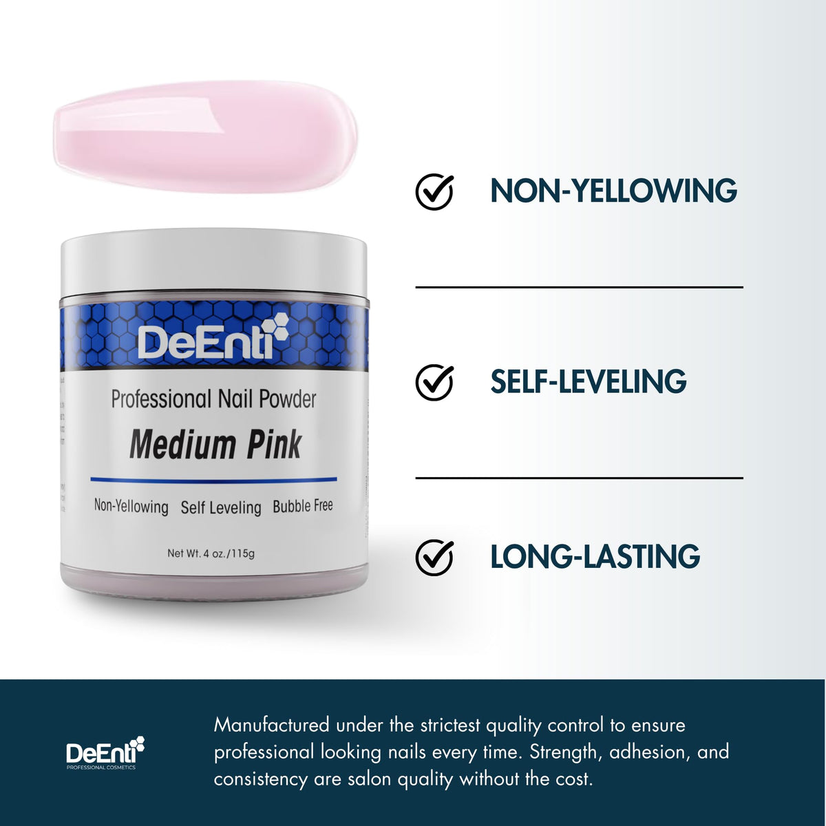DeEnti powder forming a sculpting bead on brush for controlled application and detail