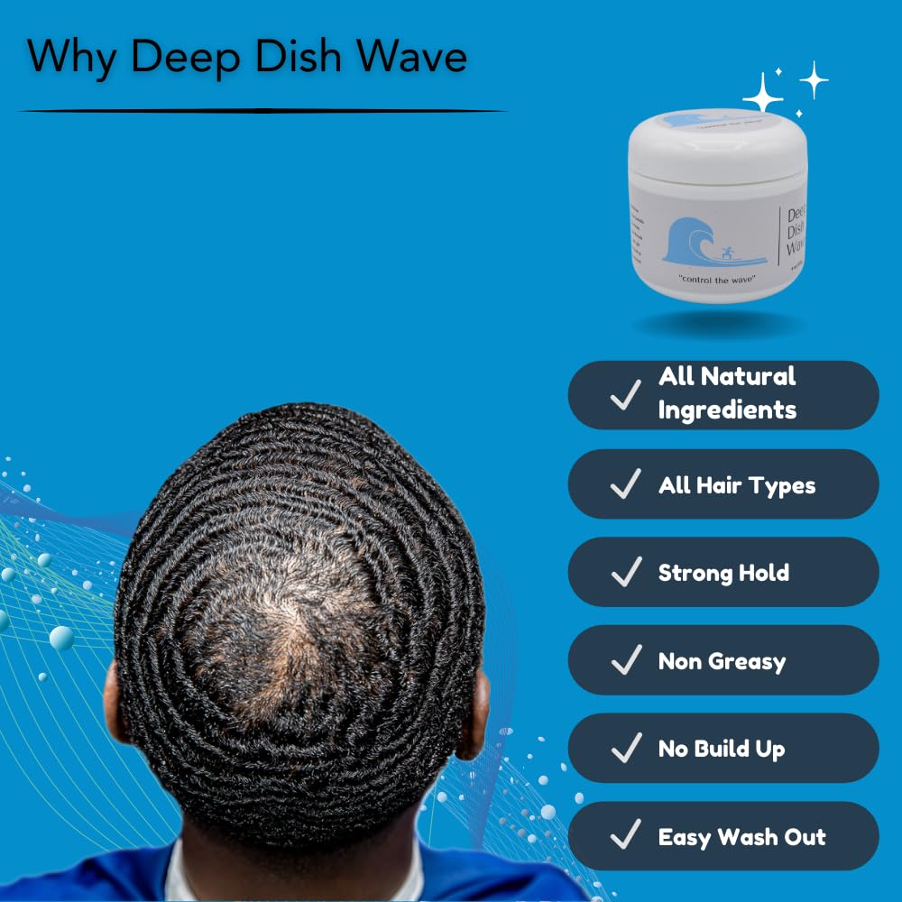 Deep Dish Wave before and after hair photo showing improved wave definition