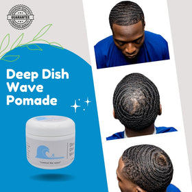 Deep Dish Wave raw beeswax and shea butter ingredients highlighting nourishing benefit