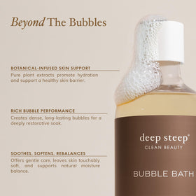 Deep Steep bottle size next to ruler showing 17 fl oz scale for travel planning