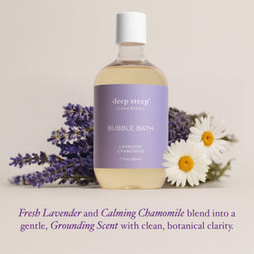 Deep Steep ingredients label detail showing plant-based oils and transparency