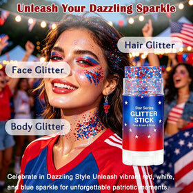 Deepmind collarbone and shoulder glitter lifestyle image showing eye-catching outfit enhancement