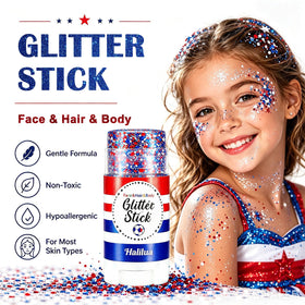Deepmind glitter being washed off with soap demonstrating easy removal