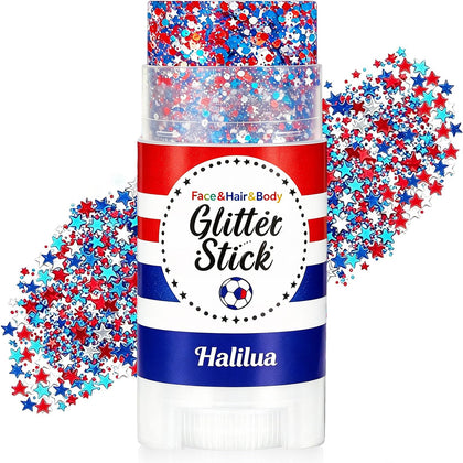 Deepmind glitter stick front packaging showing red white blue patriotic sparkle