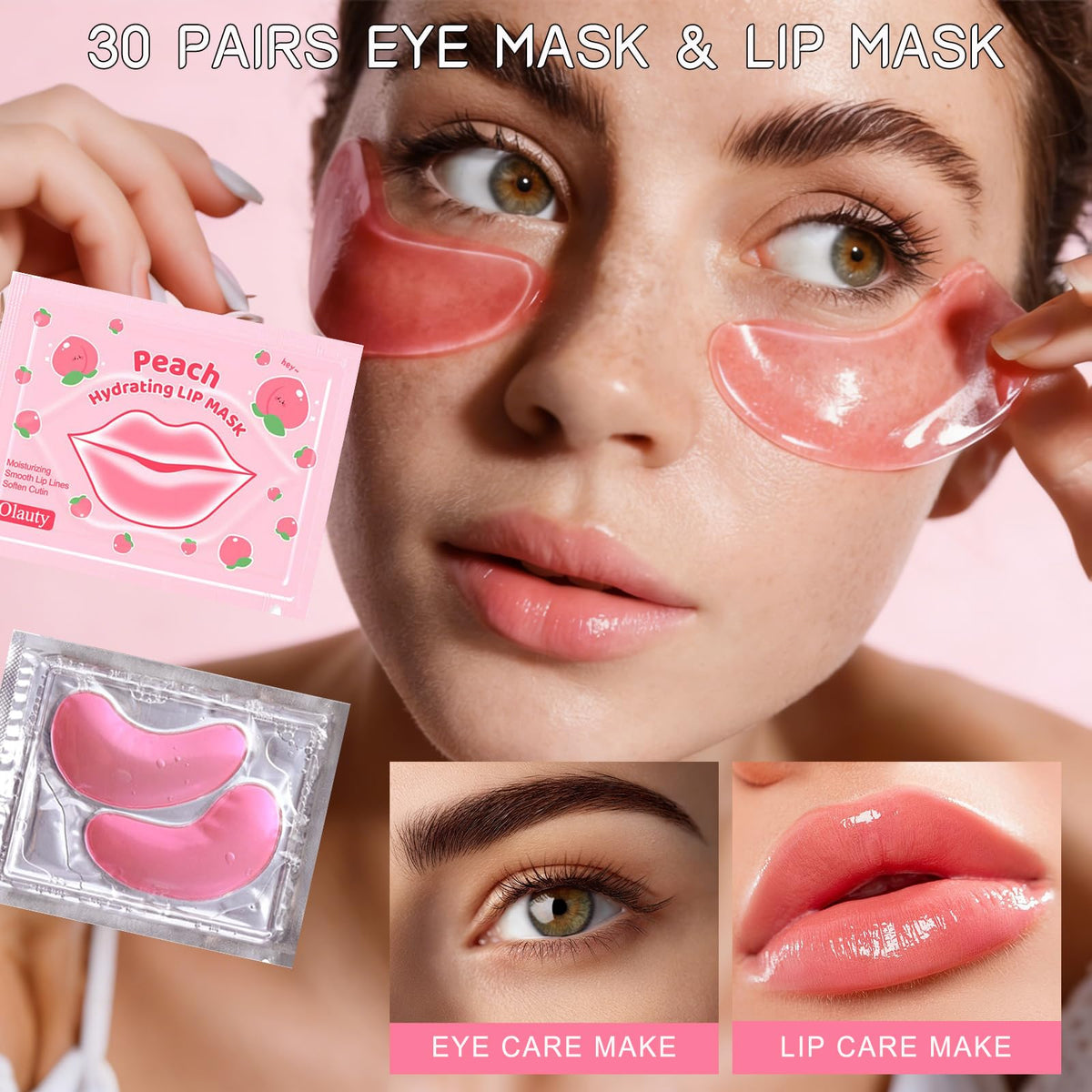 Deepmind peach lip mask close-up texture highlighting hydration