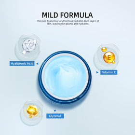 DEERELF label close-up highlighting hyaluronic acid formula and gentle ingredients