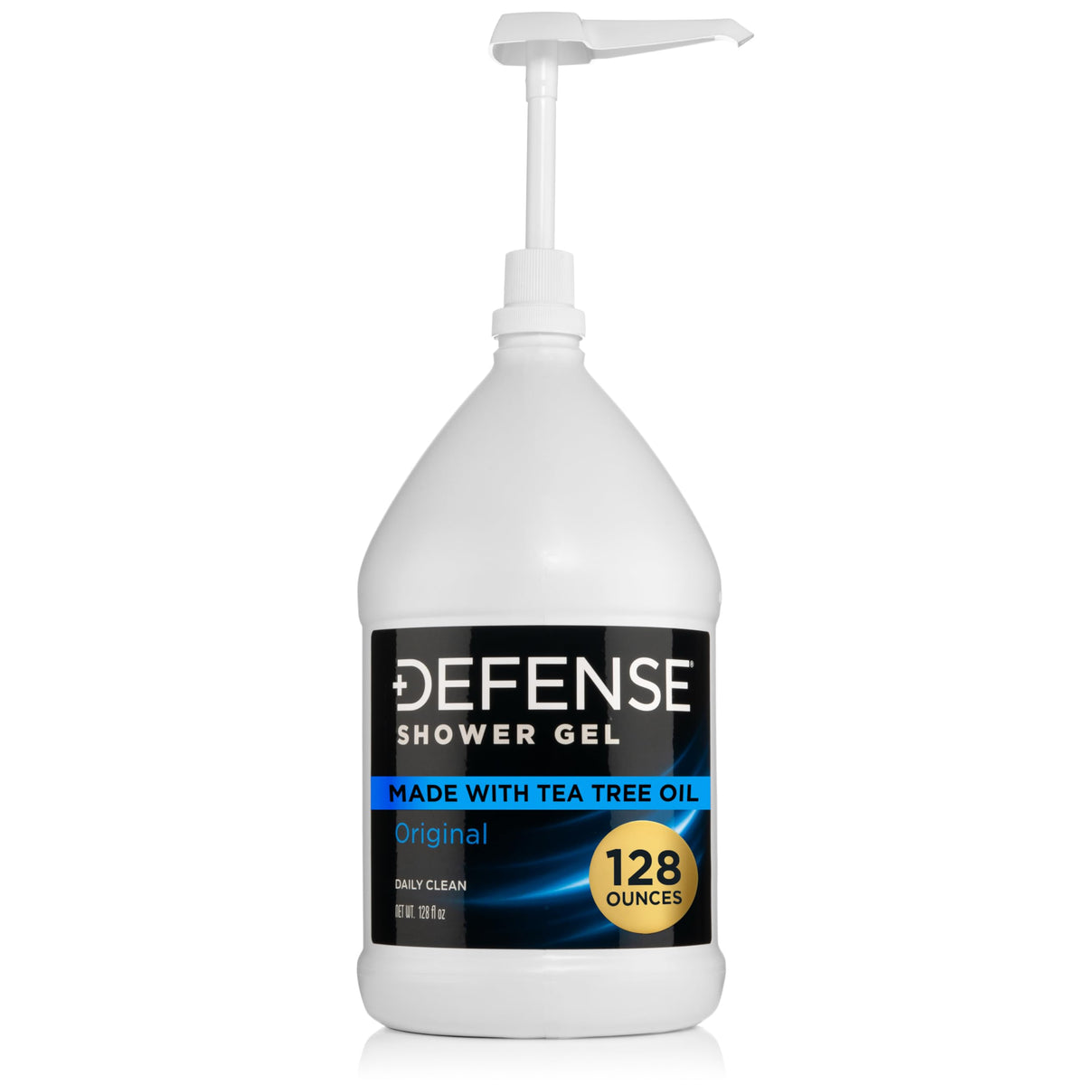 Defense Soap gallon front label showing product identity and size benefit