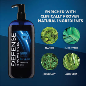 Defense Soap pump dispensing gel into hand demonstrating easy portion control
