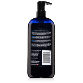 Defense Soap next to towel showing 32oz size and value for active households