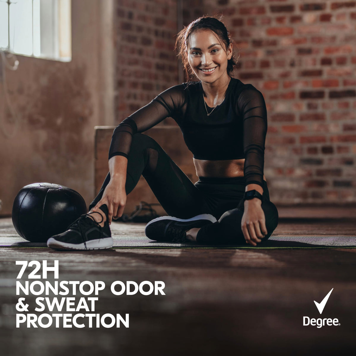 Degree deodorant texture close-up showing smooth stick for even, comfortable application