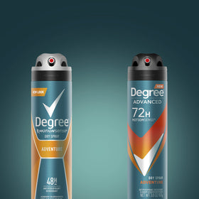 Degree in travel bag illustrating portable deodorant convenience