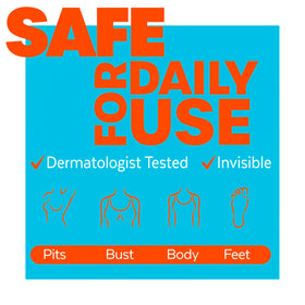 Degree arrowroot powder ingredient visual emphasizing sweat-absorbing benefit