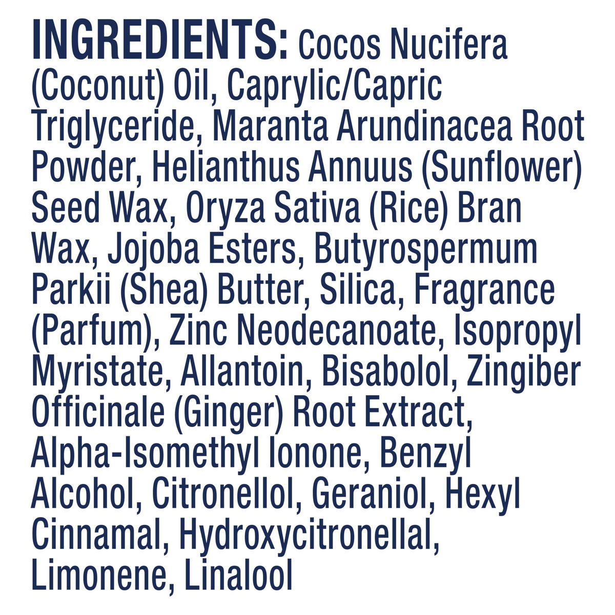 Degree back-of-label close-up showing directions and dermatologist-tested benefit