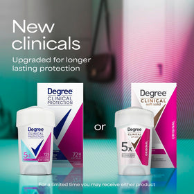 Degree Clinical fragrance illustration with fruit and floral notes for fresh scent