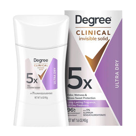 Degree Clinical 5X front packaging showing product details and benefits