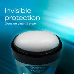Degree Clinical solid texture close-up demonstrating smooth dry finish