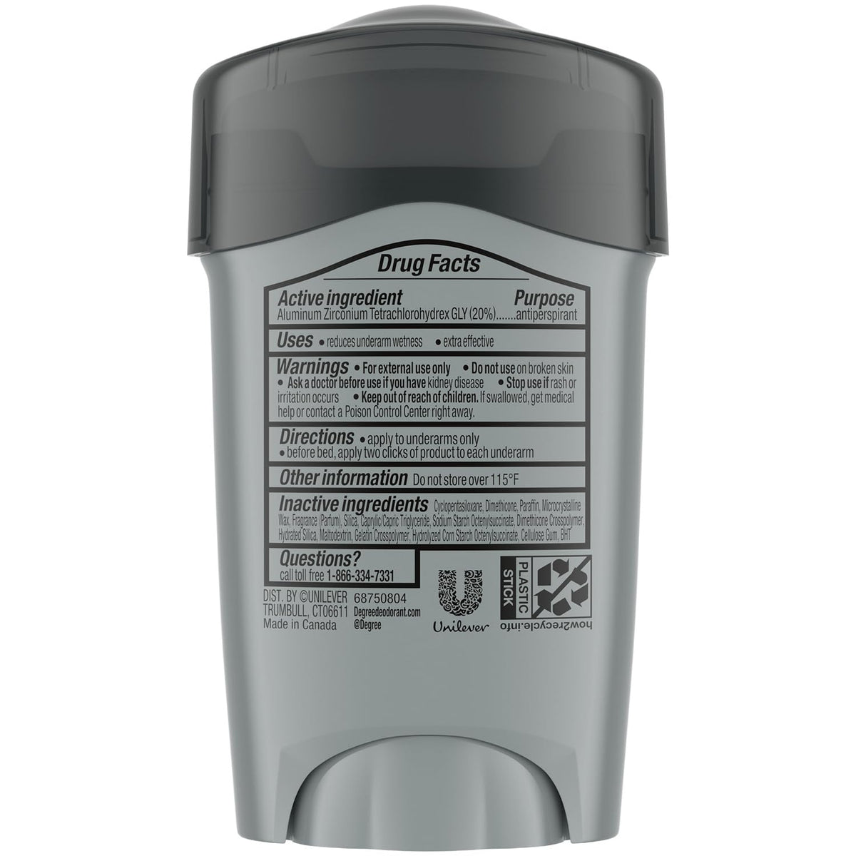 Degree Clinical Protection applied before workout demonstrating sweat control benefit