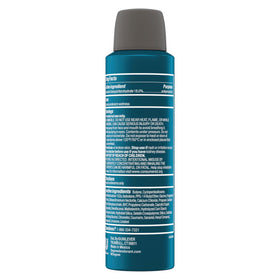 Degree Clinical Cool Rush back label with ingredient list and usage directions for informed use