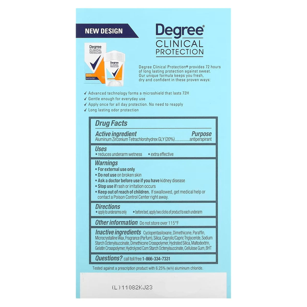 Degree Clinical four-pack flatlay showing all sticks together for long-lasting value